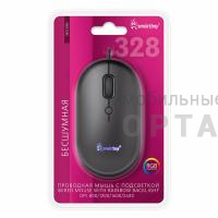 Мышь проводная Smartbuy 328 бесшумная с подсветкой, черный (1/40) Мышь проводная Smartbuy 328 бесшумная с подсветкой, черный (1/40)