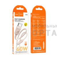 Кабель Type-C to Type-C HOCO X114 Energy , 1.0м, 3,0А, 60Вт,  розовый