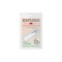 Флешка USB 512 Гб Exployd 630, USB3.0, пластик, белый
