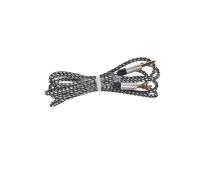 Кабель AUX, Jack 3,5mm(m)-Jack 3,5mm(m) Earldom ET-AUX04, 1.5м, в переплете, белый, черная вставка