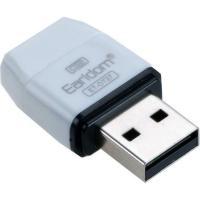 Картридер Earldom для microSD, ET-OT27, USB 2.0, белый, с черной полосой
