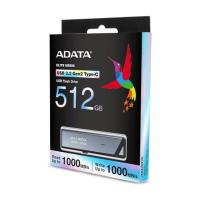 Флешка USB 512 Гб ADATA UE800, USB Type-C 3.2, пластик, R/W - 1000/950 MB/s, серебряный