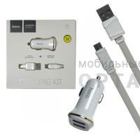 АЗУ HOCO Z1, 2100mA, кабель USB to Micro,  белый
