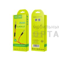 Aux-кабель Jack 3,5mm(m) - Jack 3,5mm(m) HOCO UPA12, 1.0м, микрофон,  красный