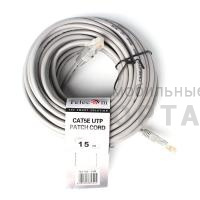 Патч корд литой TELECOM UTP Кат. 5е, серый, 15 м. (1/40) Патч корд литой TELECOM UTP Кат. 5е, серый, 15 м. (1/40)