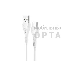 Кабель Usb to Type-c HOCO X37 Cool power, 1.0м, круглый, 3.0A, силикон, цвет: белый (1/31/310)