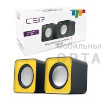 Акустическая система 2.0, CBR CMS 90 Yellow,  USB, 2х3 Вт (6 Вт RMS), пластик, 3.5 мм линейный стереовход, регул. громк., кабель 1 м, жёлтый (1/50) Акустическая система 2.0, CBR CMS 90 Yellow,  USB, 2х3 Вт (6 Вт RMS), пластик, 3.5 мм линейный стереовход, регул. громк., кабель 1 м, жёлтый (1/50)