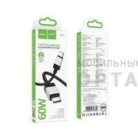 Кабель Type-C to Type-C HOCO X110 Honorific, 1.0м, 3A, 60Вт,  черный