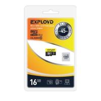 Карта памяти microSDHC 16 Гб Exployd, Elite, Class10, UHS-I 45Mb/s, без адаптера