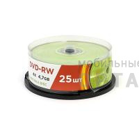 Диск MIREX DVD-RW 4X 4,7GB Cake box 25 (25/300)