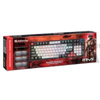 Клавиатура проводная игровая механическая DEFENDER Hawk GK-418 RU,бел,радужн,97кн,крас.свитч (1/20)
