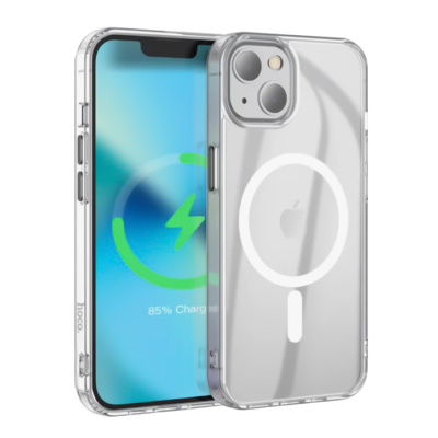 Чехол Hoco Premium Magnetic series airbag, iPhone 15 Pro, transparent