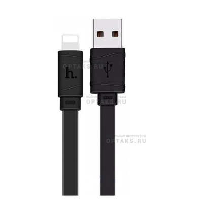 Кабель USB to Lightning HOCO X5 Bamboo, 1m, 2.1A,  чёрный