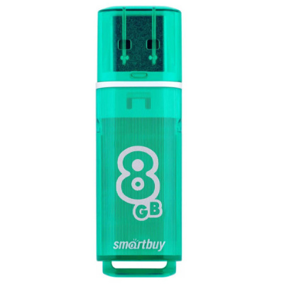Флешка USB 8 Гб  Smartbuy  Glossy  зелёный