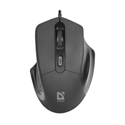 Мышь DEFENDER Datum MB-347 черный, USB, проводная, 4 кнопки, 800-1600 dpi (1/40)