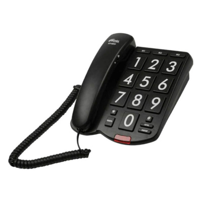 Стационарный телефон, RITMIX RT-520, чёрный (1/20)