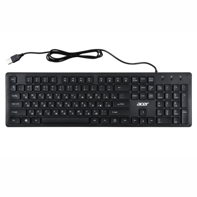 Клавиатура проводная ACER OKW020 черный USB slim (1/20)