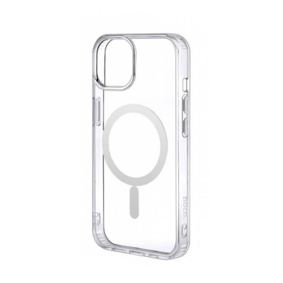 Чехол Hoco Premium Magnetic series airbag, iPhone 15, transparent