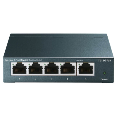 Коммутатор TP-LINK TL-SG105, 5 портов, 802.3/802.3u/ 802.3ab/ 802.3x, до 1000 Мбит/с
