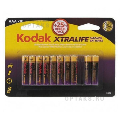 Элемент питания KODAK XTRALIFE  LR03 (8+2 бл)   [K3A-8+2] (120/480/38400)